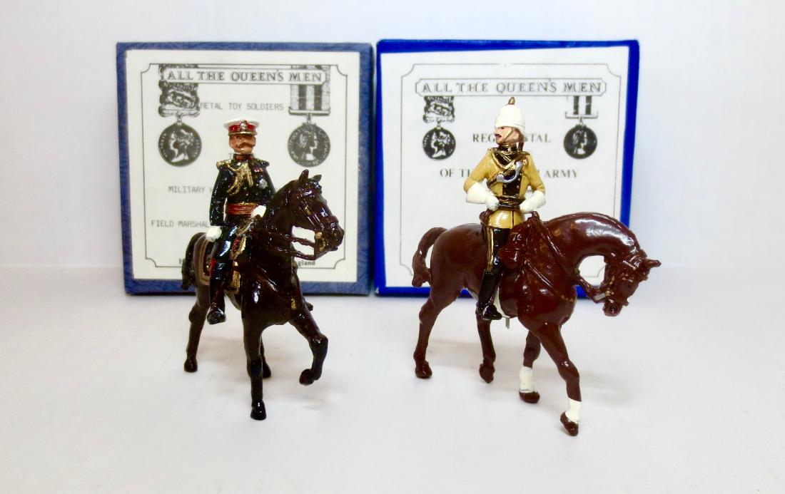 All The Queen's Men #TB40 & #TB176: Skinner's Horse European Officer in Lancer Dress, and Field Marshall Lord Kitchner of Khartoum. 2 pieces. Excellent condition. Boxes very good.