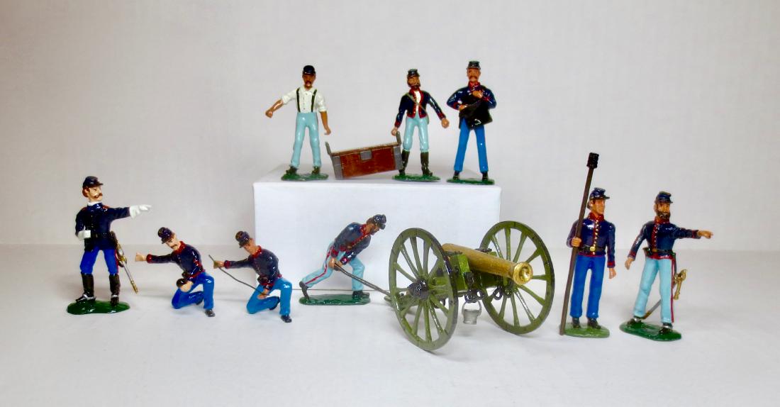 Bussler ACW 12 Pdr. Union Gun & Crew: 11 pieces. Excellent condition. No box.