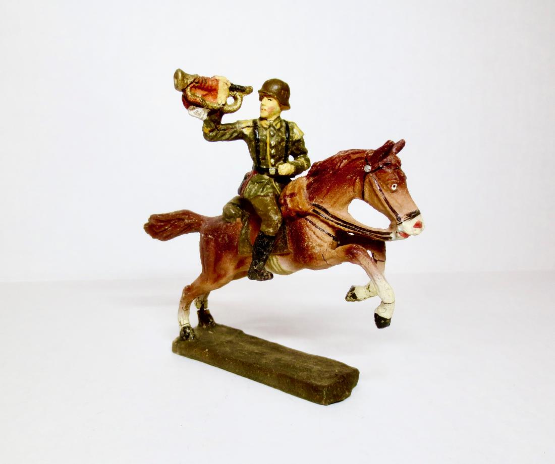 Elastolin Composition Bugler on Charging Horse (1 of 1)