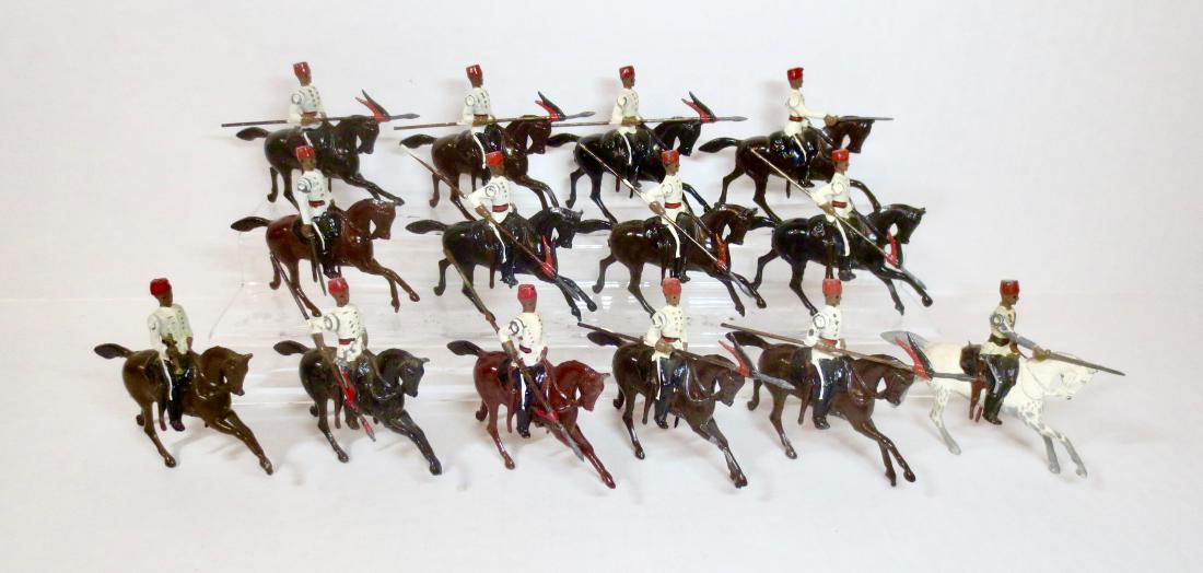 Britains From Set #115 Egyptian Cavalry: 14 pieces. Very good to good condition, with some paint wear. Unboxed.