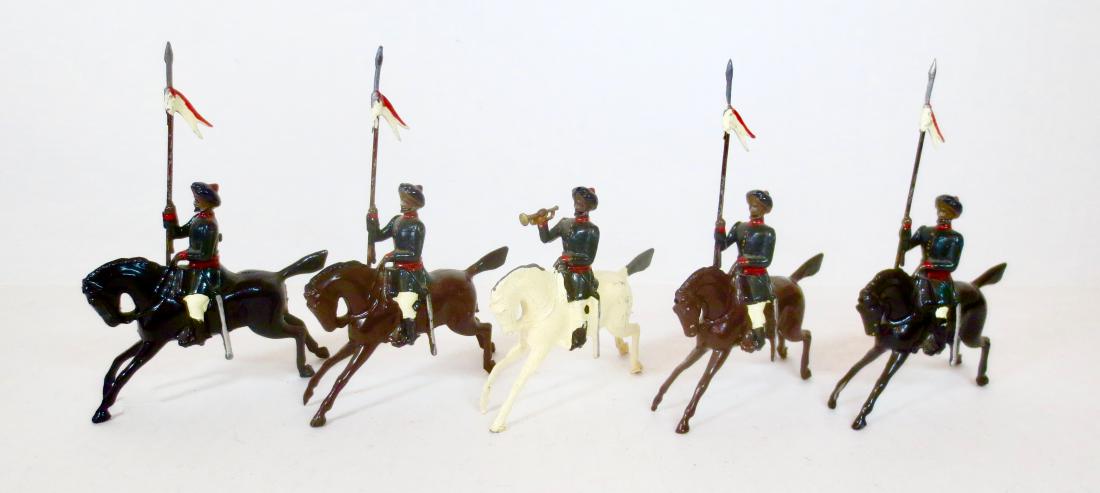 Britains Set #66 13th Duke of Connaught's Own: Lancers. 5 pieces. Post-war. Excellent condition. Unboxed.
