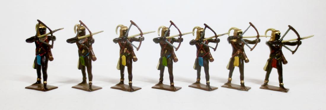 Britains From Set #202 Togoland Warriors: 7 pieces. Post-war. Excellent condition. Unboxed.