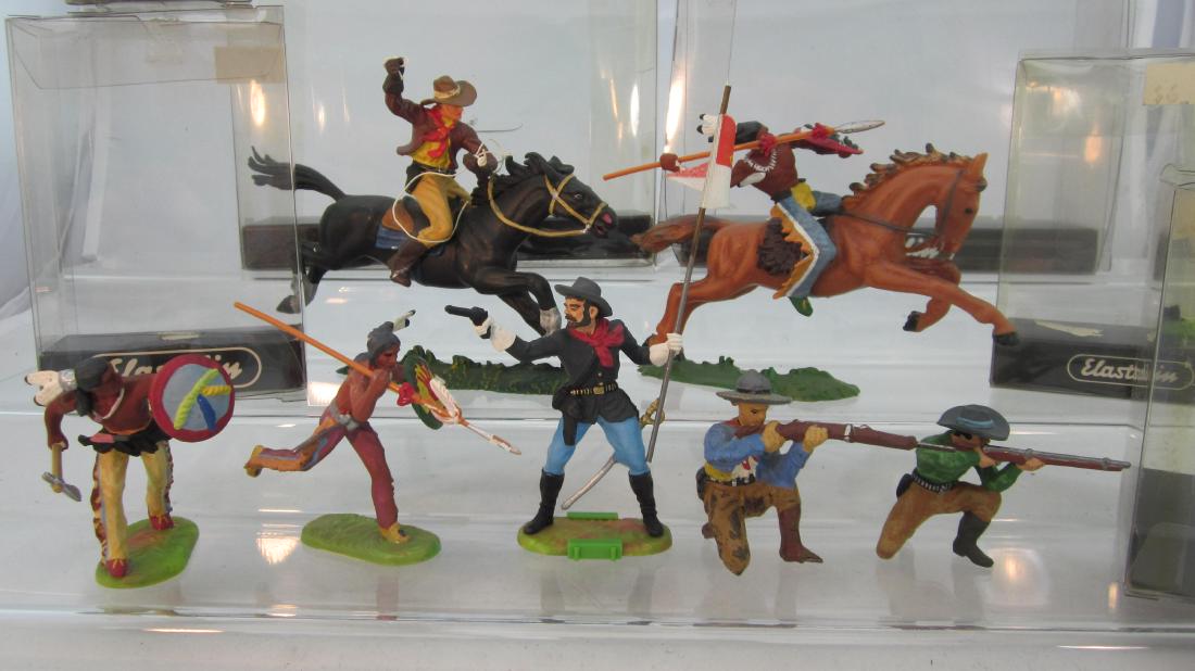 Elastolin/Preiser Cowboys, Indians, 7th Cavalry. (1 of 1)