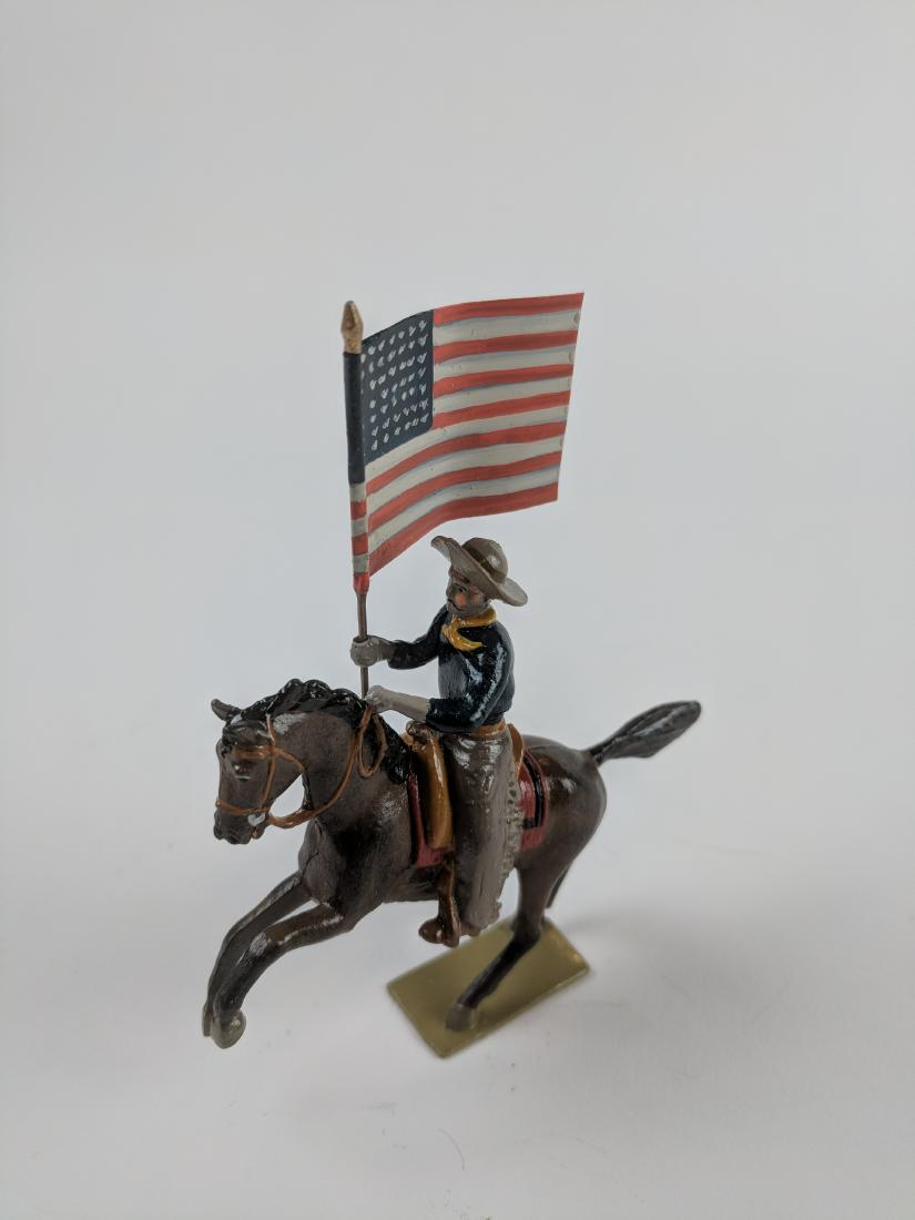 Bill O'Brien Special Paint Cowboy with Flag: U. S. Rodeo Flag 1 Piece Condition Excellent No Box