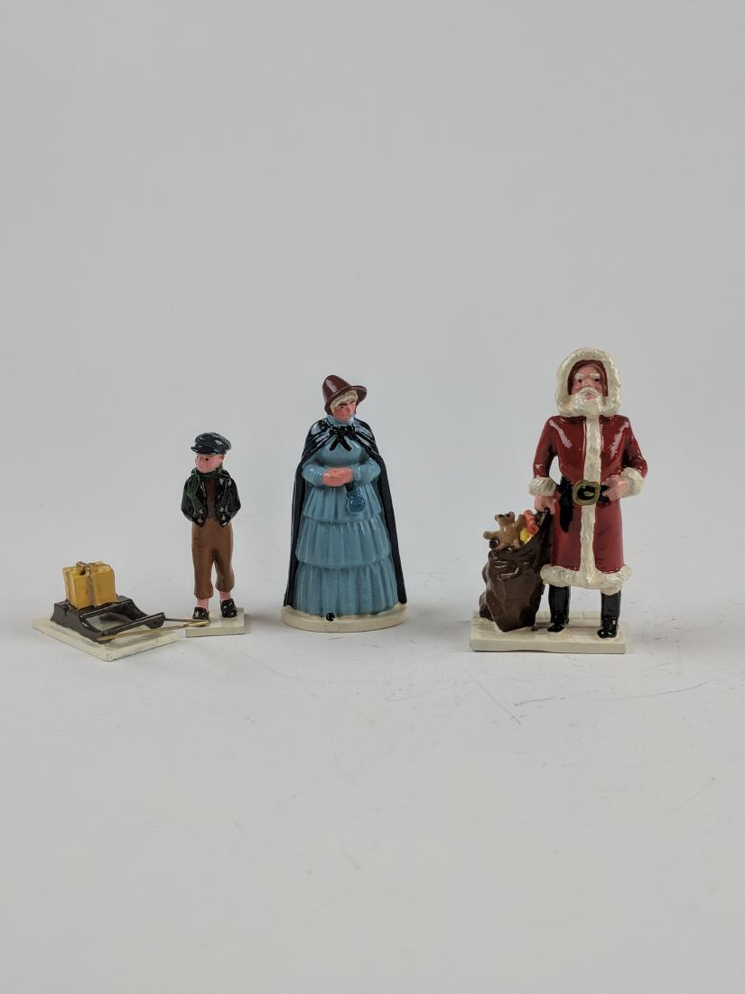 Trophy Boy Pulling Sled & Santa: 4 Pieces Condition Excellent No Box