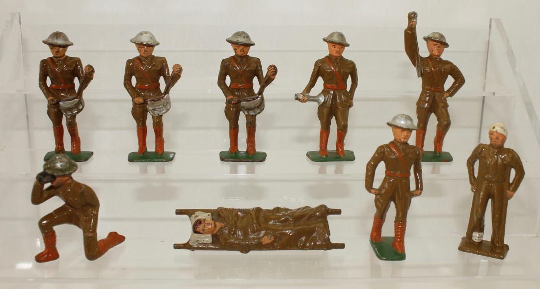 Dimestore Lot Grey Iron Khaki Figures (1 of 1)