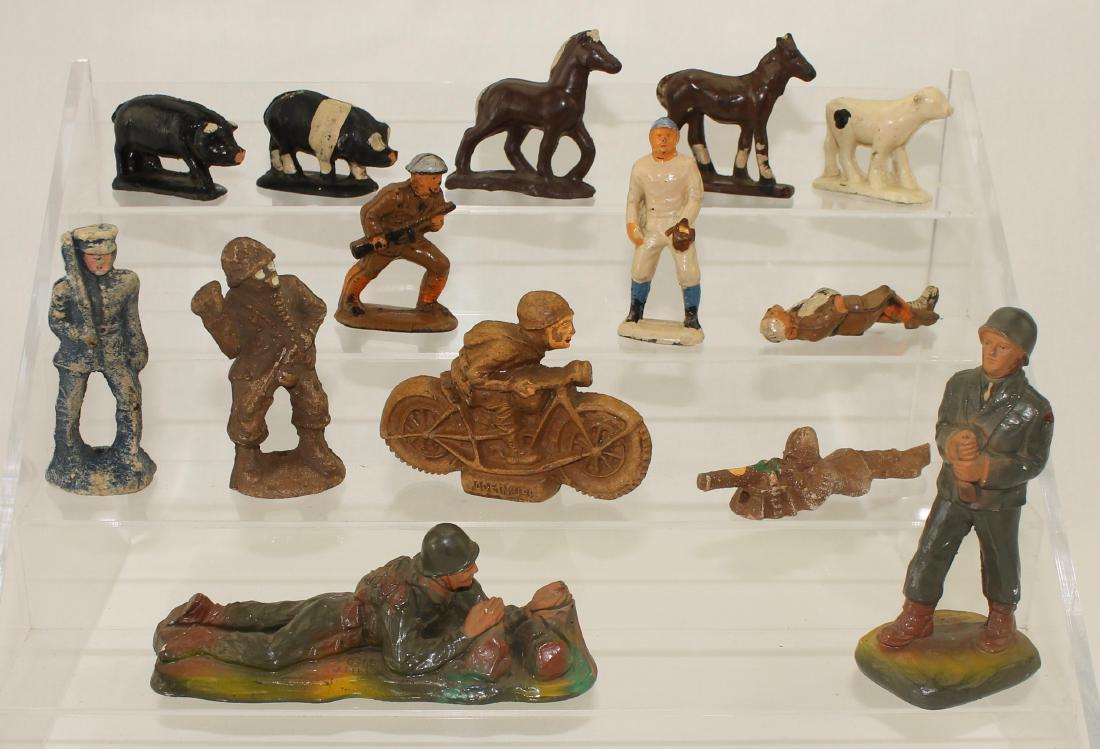 Dimestore Lot Rubber Plaster Composition Figures (1 of 1)