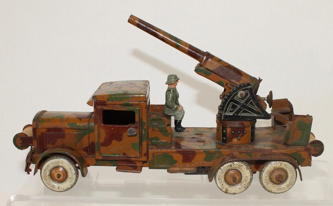 Germany Tipp Co Tinplate Cannon Truck (1 of 1)