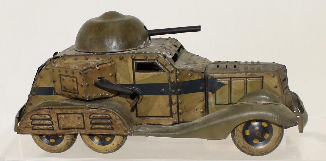 Japanese TN Tinplate Clockwork Armored Car (1 of 1)