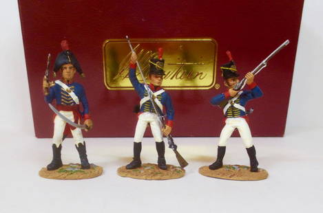 Britains 17522 U.S. Marines: 3 pieces. From The Battle of New Orleans Series. Excellent condition. Box excellent.