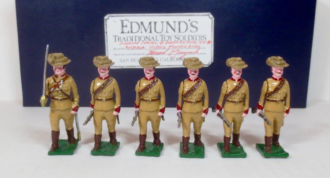 Edmunds Australia Victoria Mounted Rifles: Diamond Jubilee Of Queen Victoria. 6 pieces. Excellent condition. Box excellent.