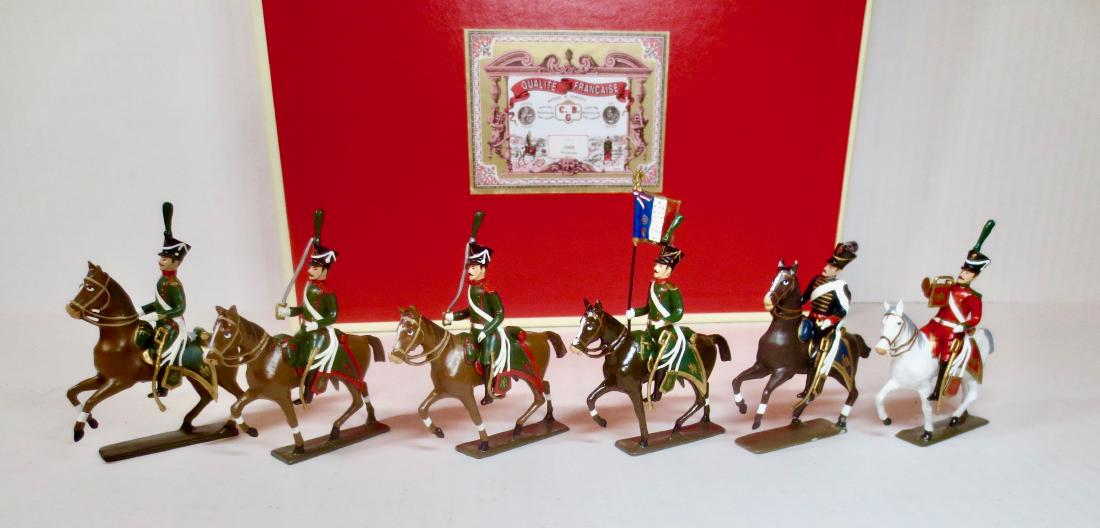 C.B.G Mignot Gendarmes 1815: 6 pieces. Napoleonic. Excellent to very good condition (one bent plume). Box very good (missing inner straw packing).