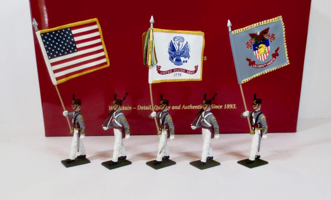 Britains 10034 United States Military Academy: West Point Cadet Color Guard, Present Day. From The Museum Collection series. 5 pieces. Excellent condition. Box excellent.