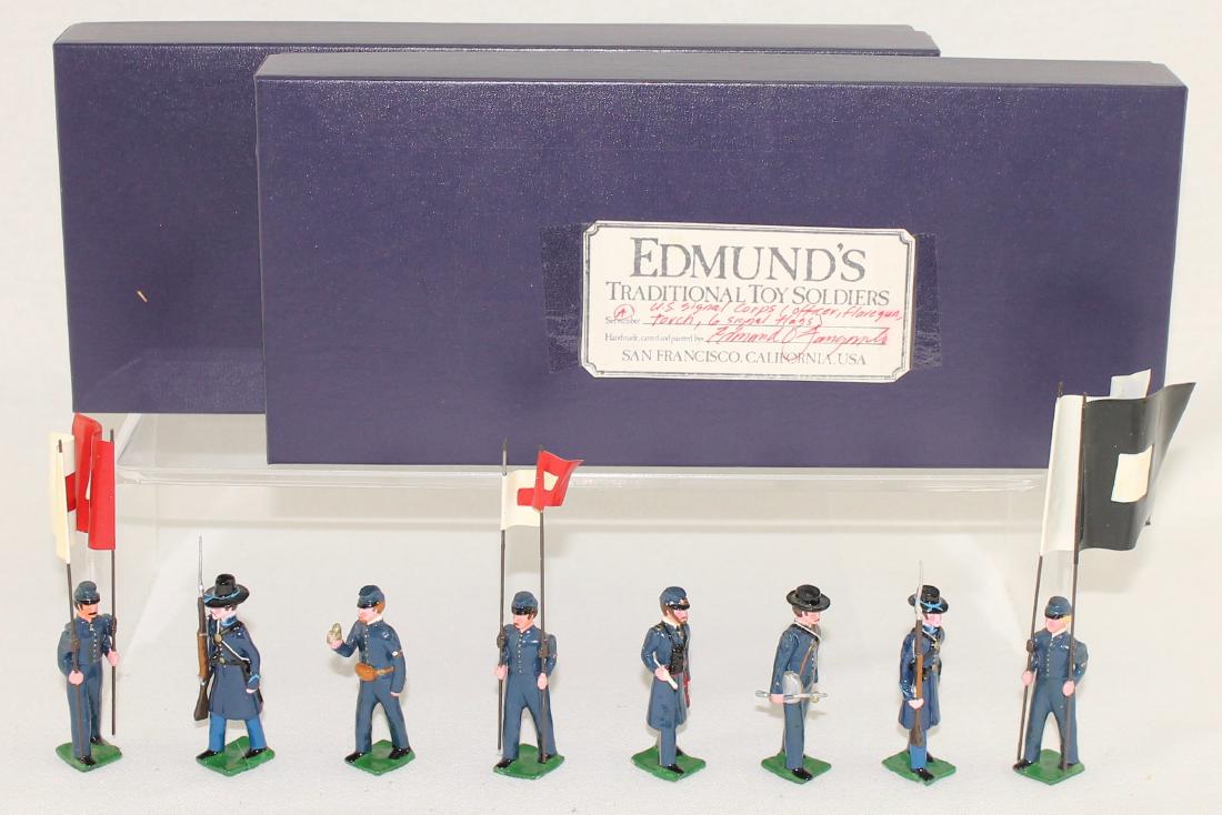Edmund's United States Signal Corps: Edmund's United States Signal Corps (1863). Includes officer, signalman with flare gun, signalman with torch, three signalmen various wig-wag signal flags, and two special order provost guards from th