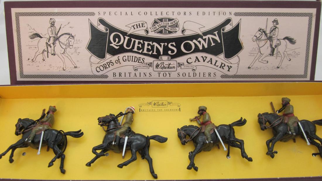 Britains Set #8835 Queen's Own Corp of Guides: Corp of Guides Indian Army Cavalry. 4 pieces. Condition mint in excellent plus box.