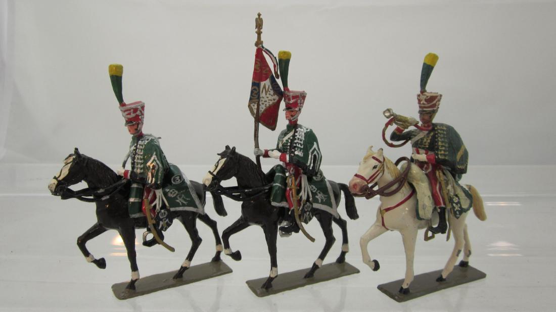 Lucotte Napoleonic French Garde d' Honnour: Garde d' Honnour officer, trumpeter & standard. 3 pieces circa 1960s. Condition excellent.