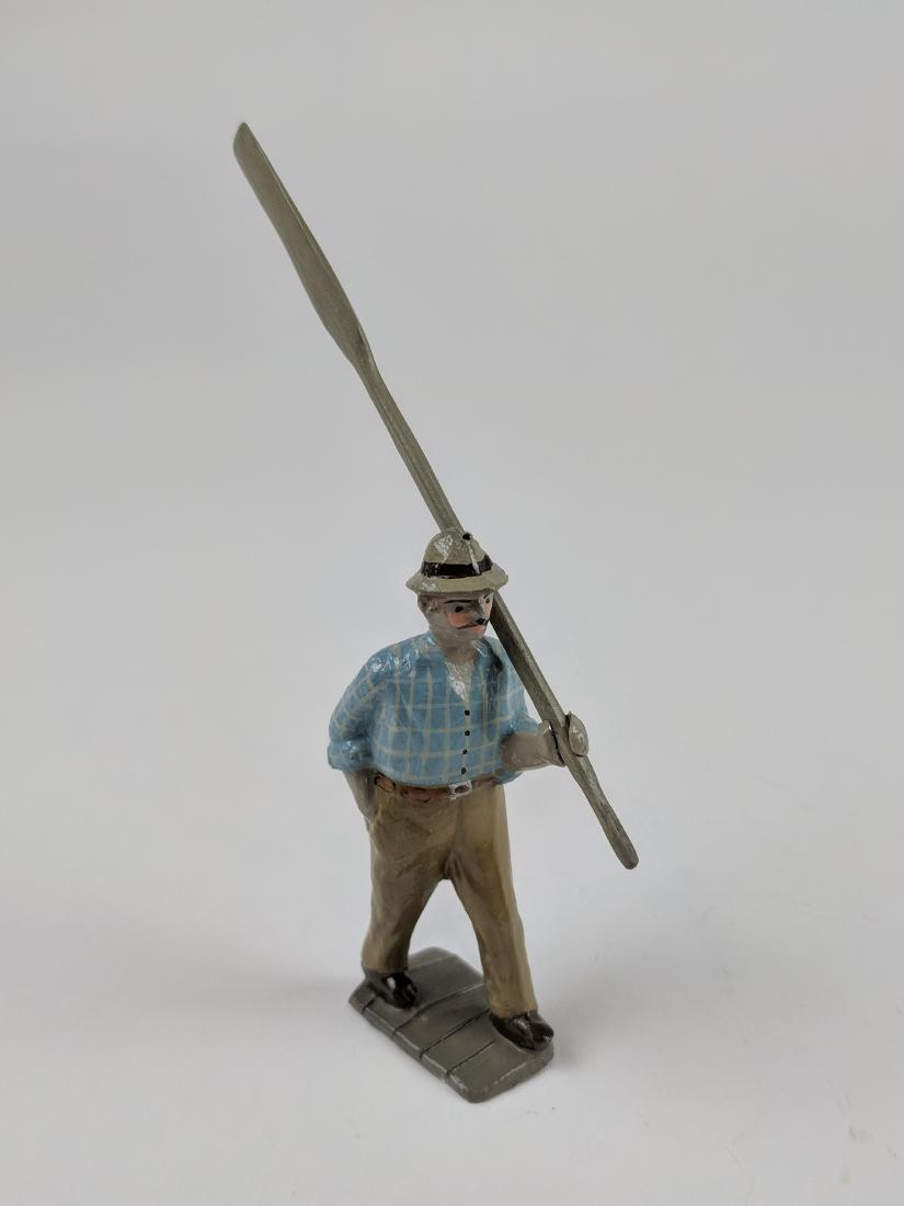 Bill O'Brien Special Paint Bayman W/Wooden Oar: 1 Piece Condition Excellent no Box