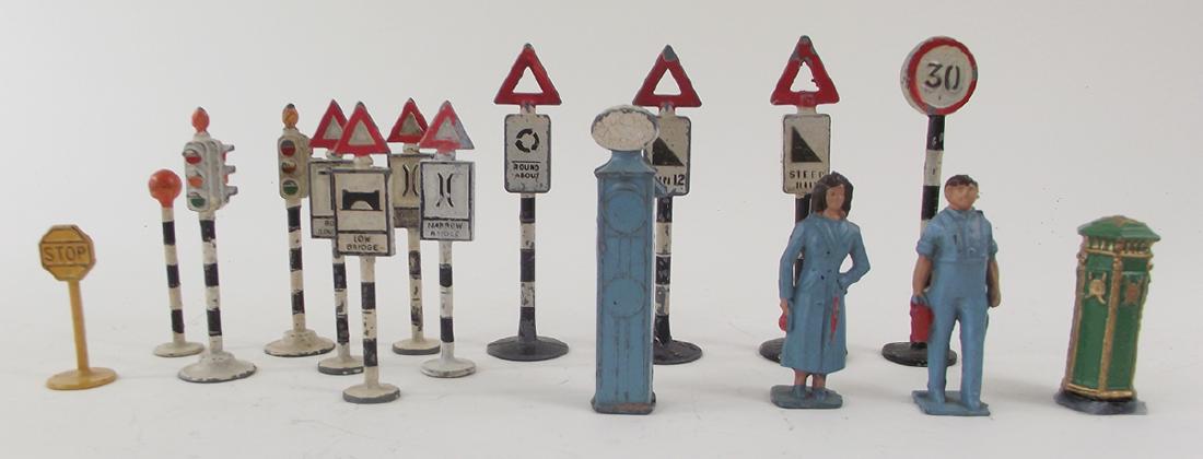 Crescent Gas Station Attendants and Road Signs (1 of 1)