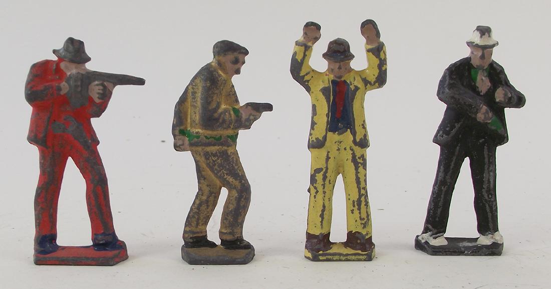 Gangsters Demi-round: 4 pieces, good condition. Demi Round about 2 inches tall. manufacturer unknown.