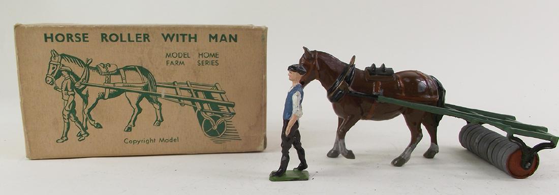 Britains Farm Set #9F Horse Roller with Man (1 of 1)