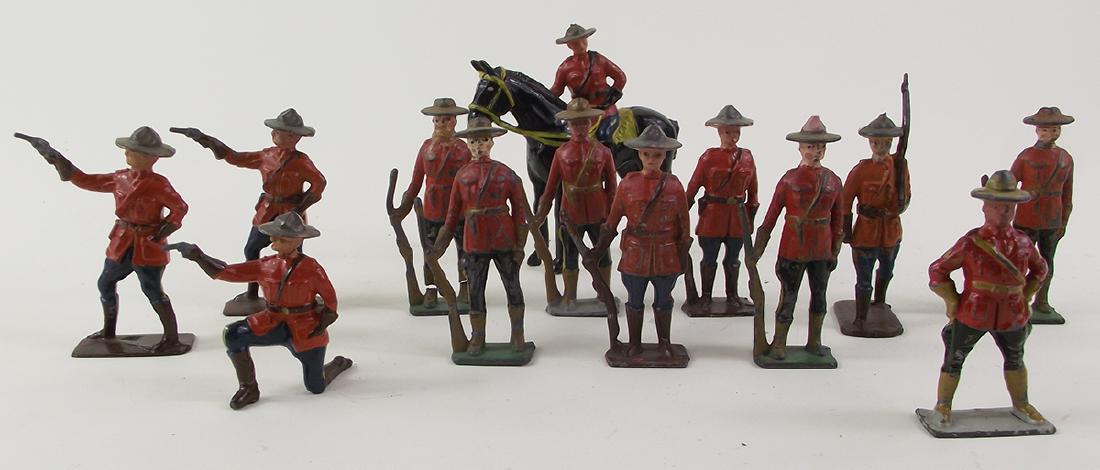 Crescent and Johillco Royal Canadian Mounted Police: 16 pieces, excellent condition. Post War