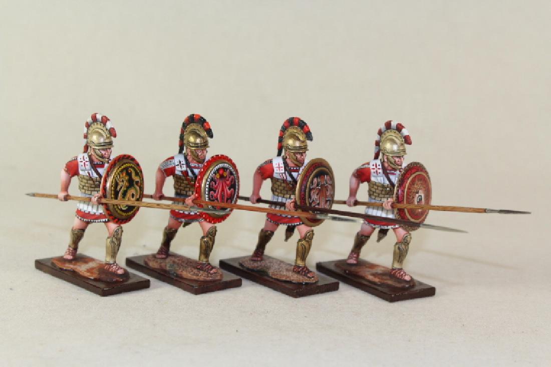 Aero Art Greek Hoplites: Advancing With Spear Russian Miniature #001 Near Mint Condition Excellent Box 4 Pieces