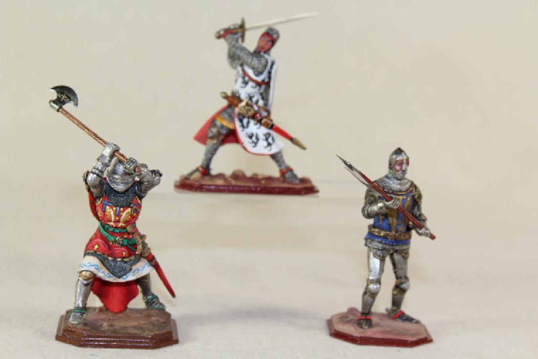 Aero Art St Petersburg Knights On Foot In Action: Brandishing Sword And Axes Near Mint Condition Near Mint Box 3 Pieces