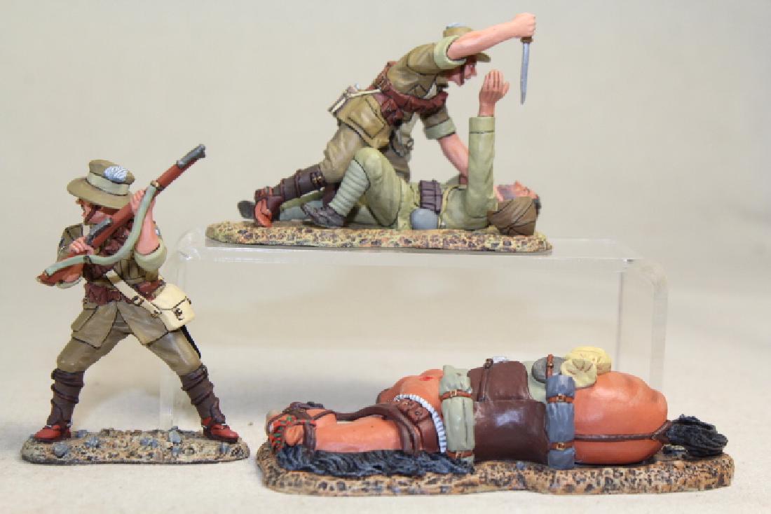 King And Country Light Horse Cavalry: Wounded Horse, Ground and Foot Combat Near Mint Condition Near Mint Box 3 Pieces