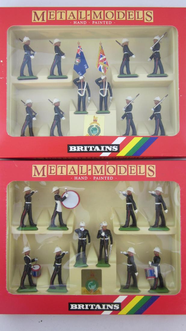 Britains Royal Marine Colors & Drums & Bugles. (1 of 1)