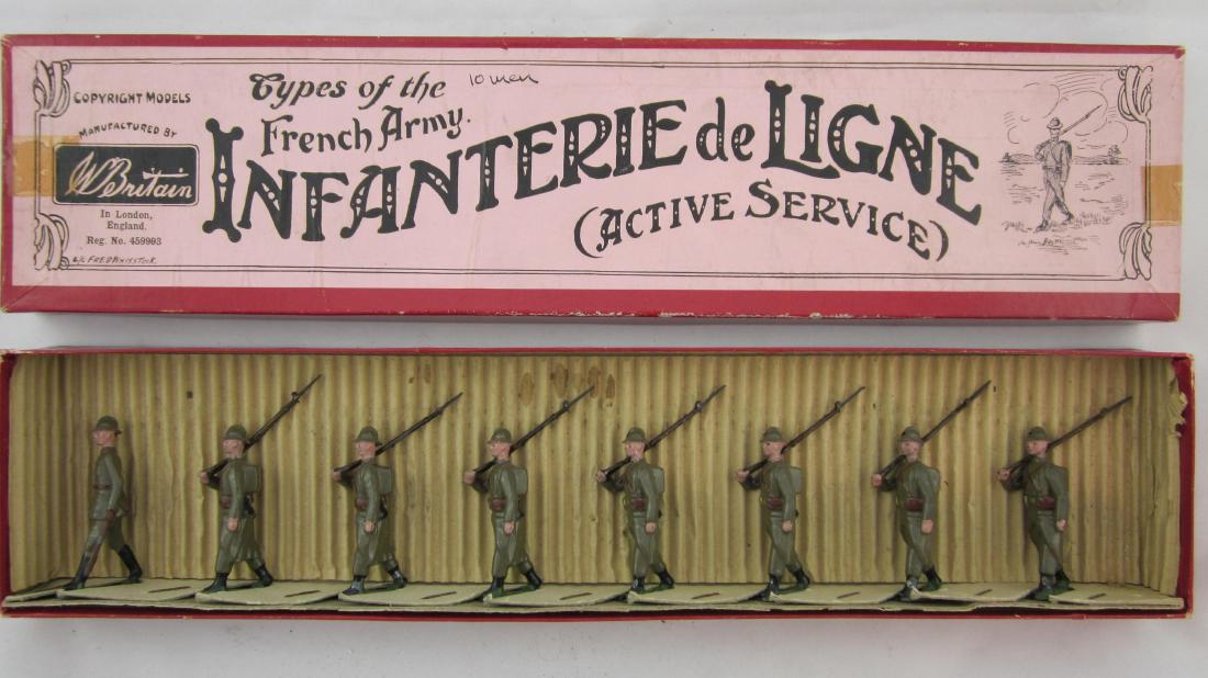 Britains Set #192 French Infantry In Khaki. (1 of 1)