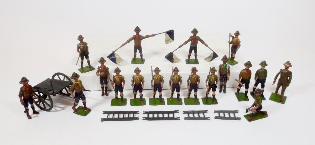 Britains Large Assortment of Rare Boy Scouts (1 of 1)