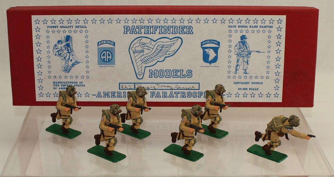 Nickolson Miniatures #AA2 American Paratroopers: American Paratroopers. 54mm. 6 Pieces. Excellent. Box Very Good with Pen Writing and Sticky Label.