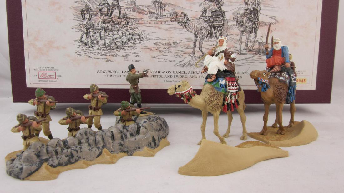 Britains Set #5298 Lawrence & The Arab Revolt.: Britains Limited Edition Series Lawrence of Arabia Set circa 1998. 9 pieces. Condition mint in excellent box in outer box.