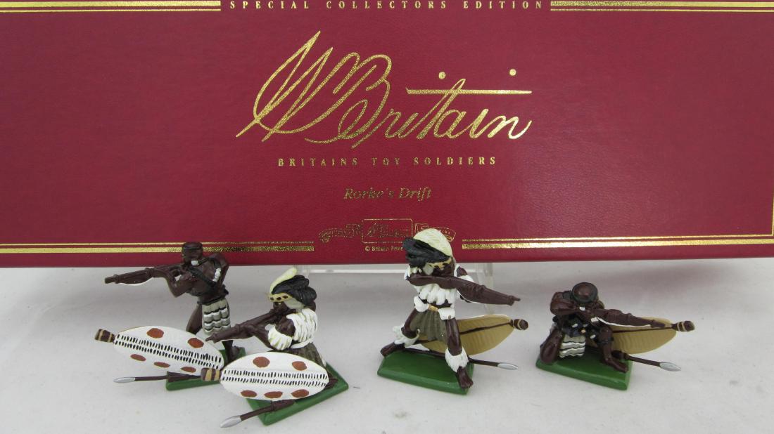 Britains Set #00146 Zulus Firing. (1 of 1)