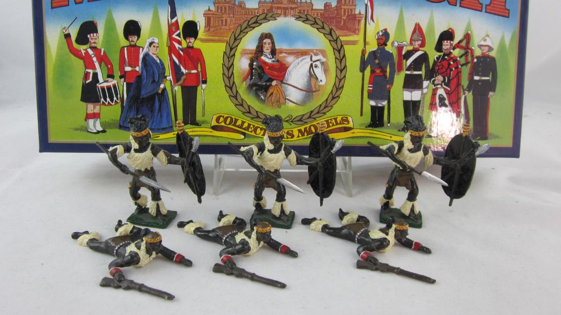 Marlborough Set #MF33 Zulus Attacking. (1 of 1)