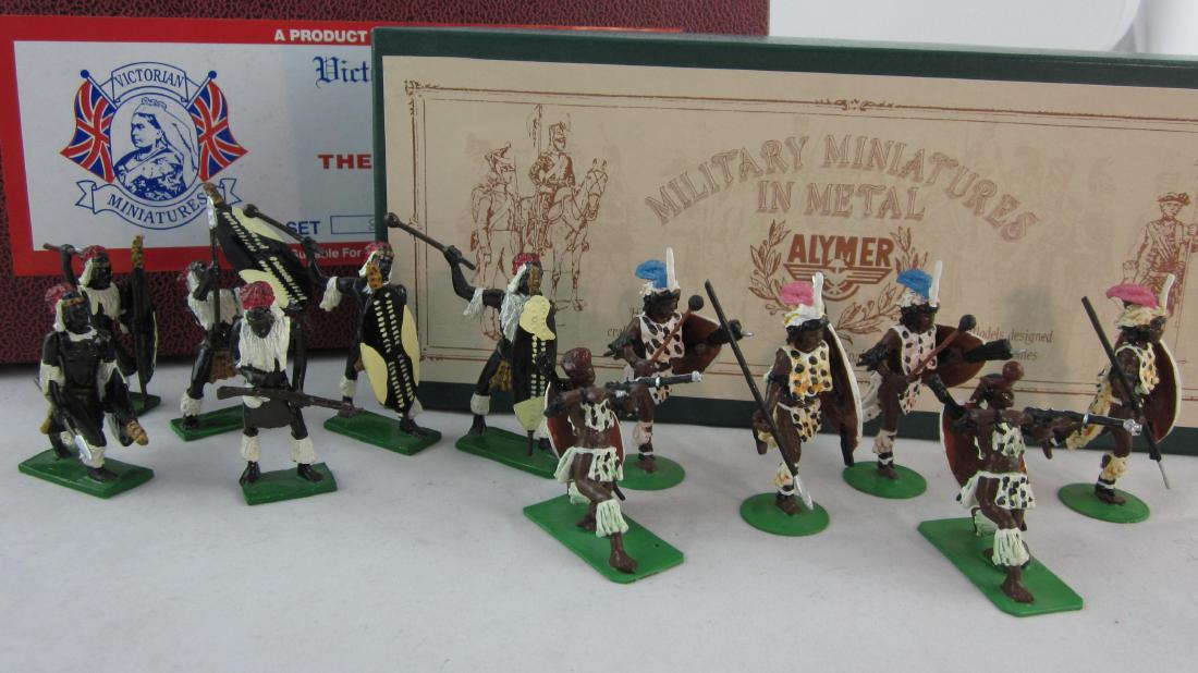Alymer & Victoria Miniatures Zulus Attacking. (1 of 1)