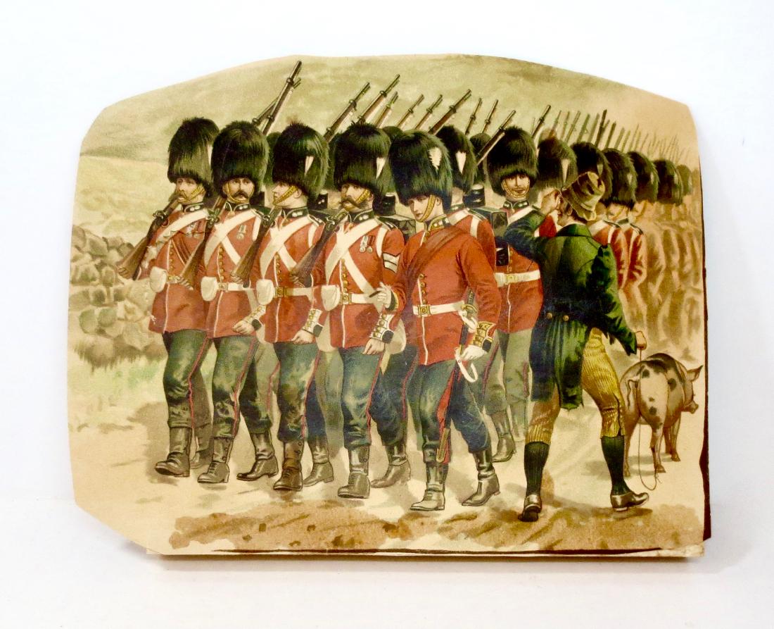 Maker Unknown Two sided Paper Soldier Vignette (1 of 2)