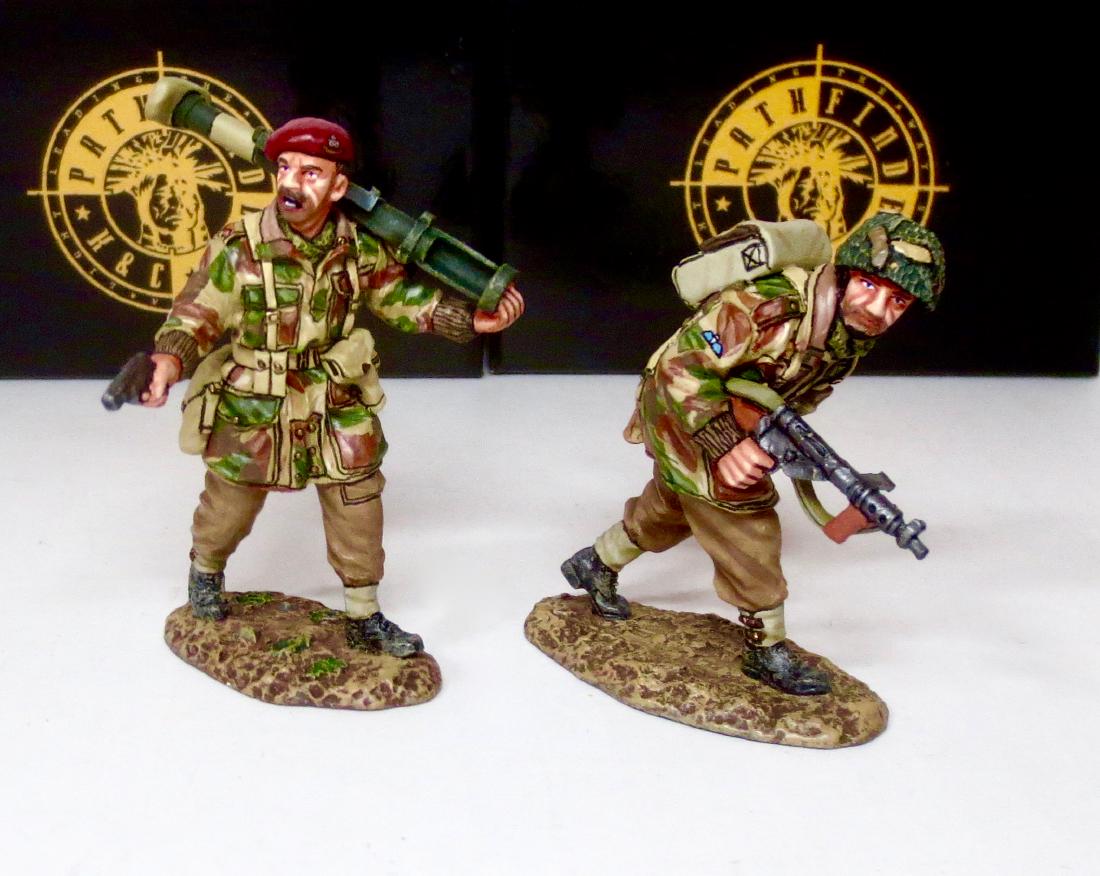 King & Country #MG042(P) & #MG044(P): King & Country Paratroopers. Including; Major Robert Cain company commander with the 2nd. Battalion, South Staffordshire Regiment, part of 1st. Airborne’s Air Landing Brigade, and Grenadier with Ste
