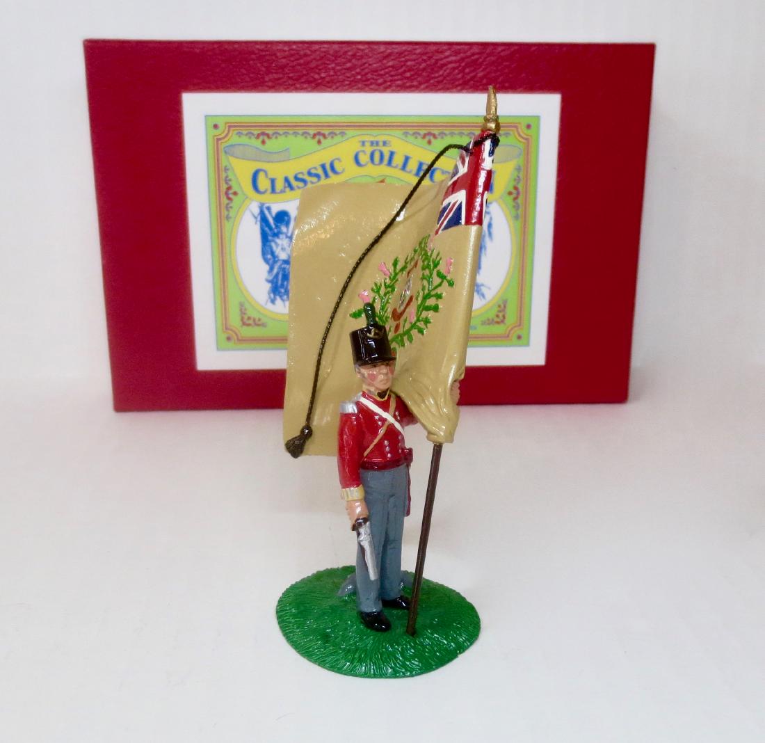Trophy #WA83A The Napoleonic Wars: Regimental Colour. Officer with Drawn Pistol and Colour