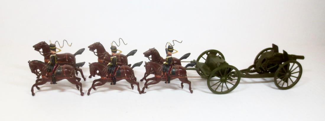 Britains From #39 Royal Horse Artillery: Post war. 8 pieces (plus all traces).. Very good condition. Unboxed.