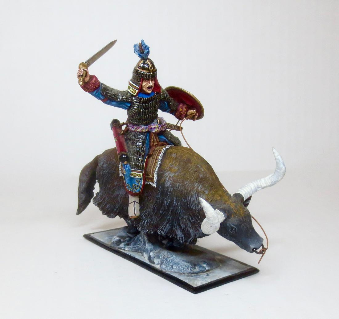 Russian Maker Mongol Warrior on Charging Yak: 1 piece. Excellent condition. Unboxed.