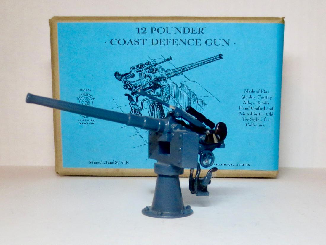 Gainsborough Miniatures Coast Defense Gun: 12 Pounder Coast Defense Gun. 1 piece. Excellent condition. Box excellent.