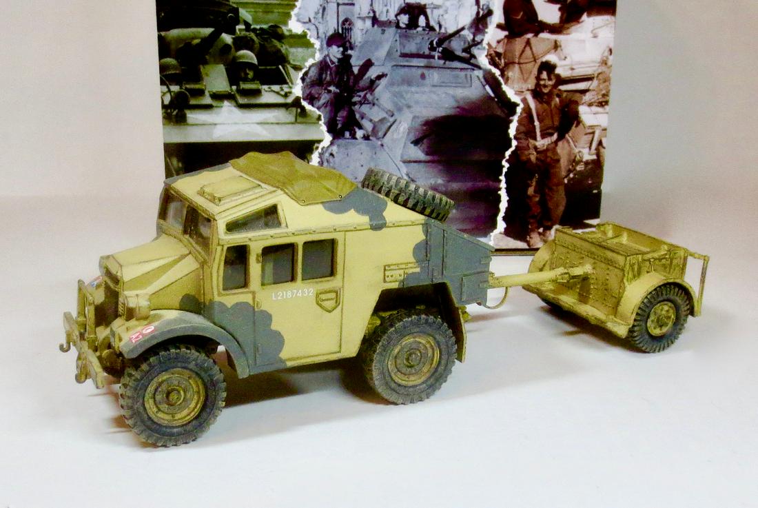 King & Country #EA085 Desert Quad Gun Tractor: Desert Quad Gun Tractor & Limber. 2 pieces. Excellent condition. Box excellent.