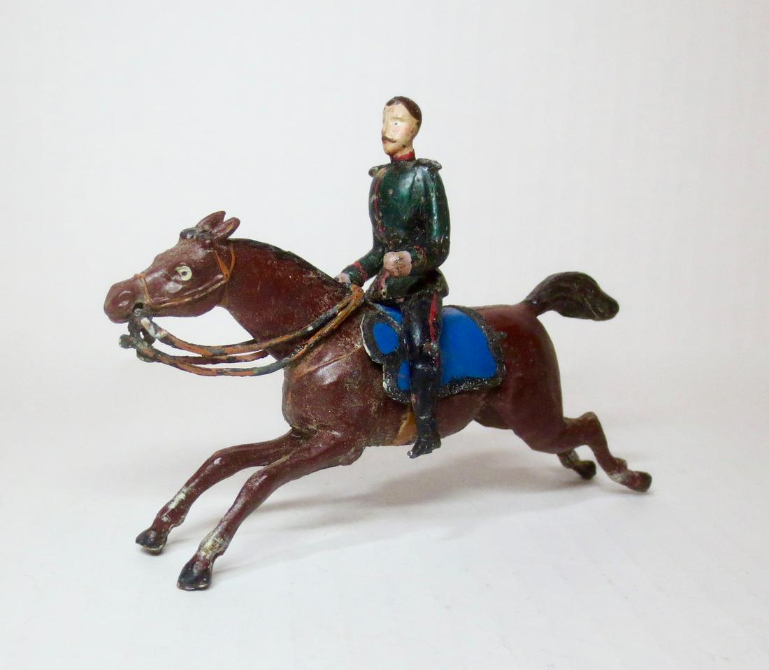 Heyde 60mm Mounted Personality Figure: RARE 60mm Personality Figure on Galloping Horse. 2 pieces. Excellent condition. Unboxed.