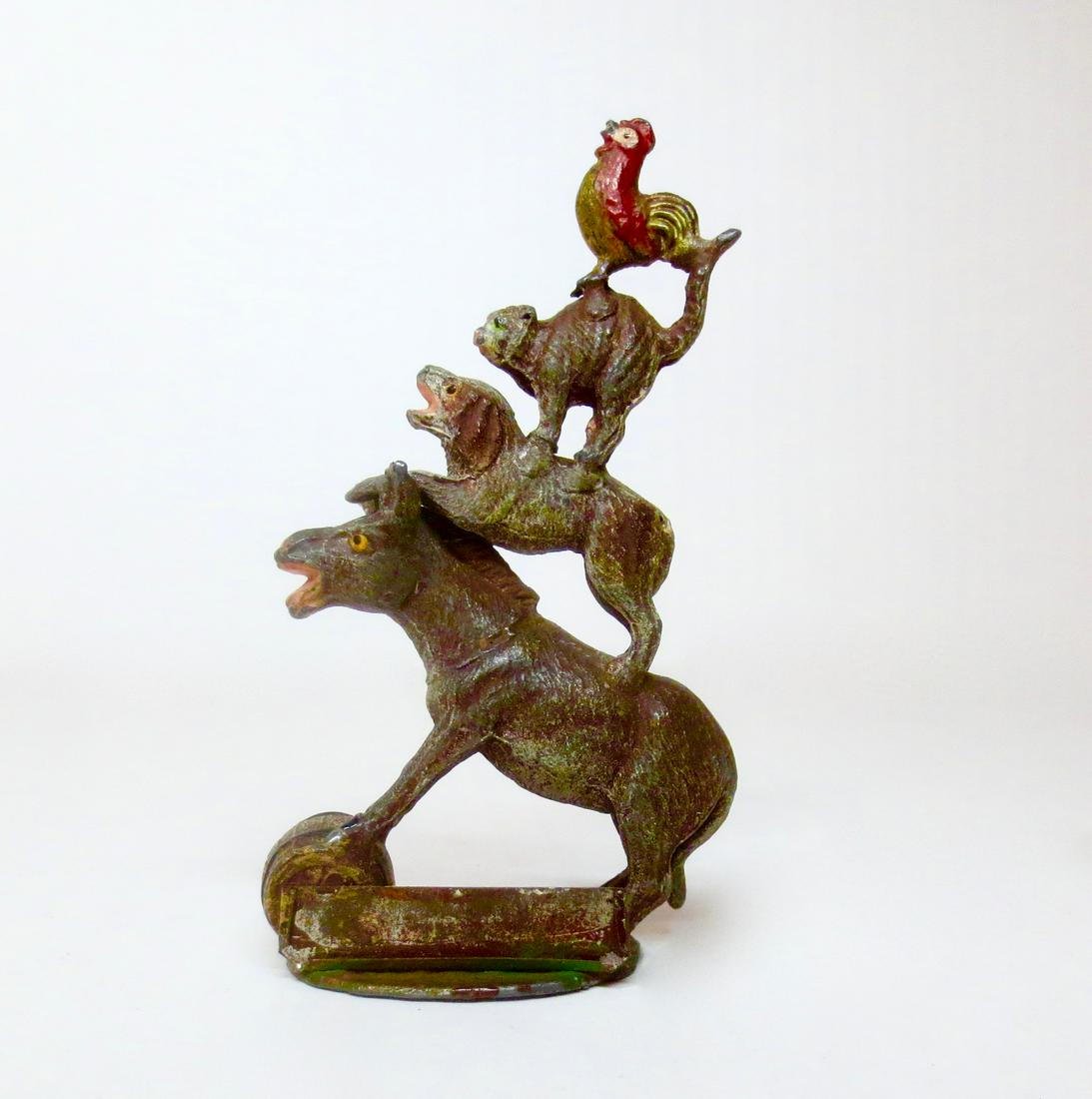 Heyde RARE Bremer Town Musicians: Heyde RARE "Bremer Stadtmusikanten" (The Bremer Town Musicians), a wonderful depiction of the Grimm Brother's fairy tale that tells the tale of four animals who after growing too old to serve their pu