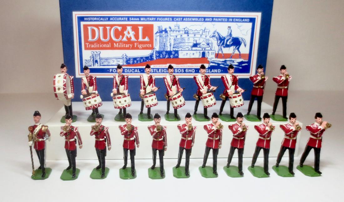 Ducal The East Surrey Regiment: The East Surrey Regiment Drums & Bugles Band, boxed set. 20 pieces. Mint in box. Box excellent.