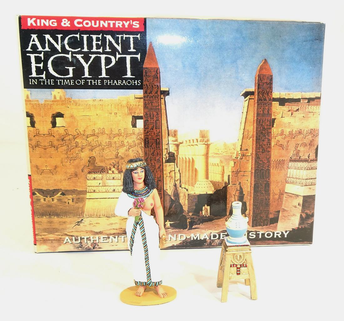 King & Country #AS035 Hand Maiden: To Priest of RA, 2 pieces, "retired and sold out", Excellent in Excellent box, original price $29
