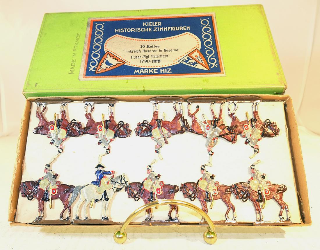 Kieler Flats Cavalry: "Frankreich Husaren in Reserve", "Husar-Rgt.Esterhazy", 1700-1810, 30mm, 10 pieces, Excellent in Good box