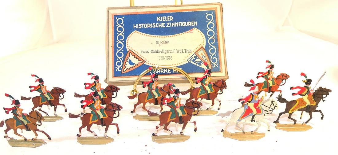 Kieler Flats Cavalry: "Franz, Garde-Jags Z. Pfard I. Trab", 1810-1815, 30mm, 10 figures, Excellent in Good box