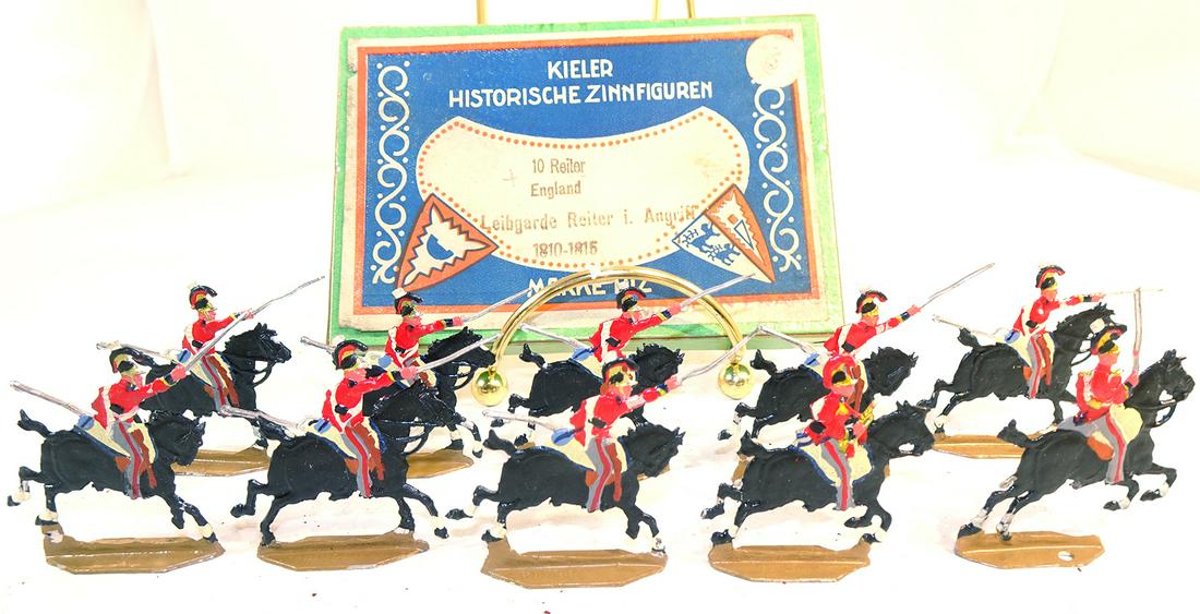Kieler Flats Cavalry: "England", "Leibgarde Reiter I. Angriff", 1810-1815, 30mm, 10 figures, Excellent in Very Good box